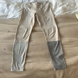Outdoor voices leggings tan and gray two toned size m